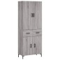 vidaXL Credenza Grigio Sonoma 69,5x34x180 cm in Legno Multistrato vidaXL Credenza Grigio Sonoma 69,5x34x180 cm in Legno Multistrato
