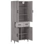 vidaXL Credenza Grigio Sonoma 69,5x34x180 cm in Legno Multistrato vidaXL Credenza Grigio Sonoma 69,5x34x180 cm in Legno Multistrato