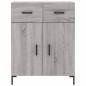 vidaXL Credenza Grigio Sonoma 69,5x34x180 cm in Legno Multistrato vidaXL Credenza Grigio Sonoma 69,5x34x180 cm in Legno Multistrato