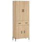 vidaXL Credenza Rovere Sonoma 69,5x34x180 cm in Legno Multistrato vidaXL Credenza Rovere Sonoma 69,5x34x180 cm in Legno Multistrato