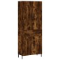 vidaXL Credenza Rovere Fumo 69,5x34x180 cm in Legno Multistrato vidaXL Credenza Rovere Fumo 69,5x34x180 cm in Legno Multistrato