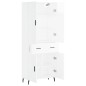 vidaXL Credenza Bianco Lucido 69,5x34x180 cm in Legno Multistrato vidaXL Credenza Bianco Lucido 69,5x34x180 cm in Legno Multistrato