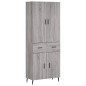 vidaXL Credenza Grigio Sonoma 69,5x34x180 cm in Legno Multistrato vidaXL Credenza Grigio Sonoma 69,5x34x180 cm in Legno Multistrato