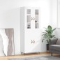 vidaXL Credenza Bianca 69,5x34x180 cm in Legno Multistrato vidaXL Credenza Bianca 69,5x34x180 cm in Legno Multistrato