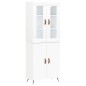 vidaXL Credenza Bianca 69,5x34x180 cm in Legno Multistrato vidaXL Credenza Bianca 69,5x34x180 cm in Legno Multistrato
