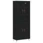 vidaXL Credenza Nera 69,5x34x180 cm in Legno Multistrato vidaXL Credenza Nera 69,5x34x180 cm in Legno Multistrato