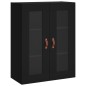 vidaXL Credenza Nera 69,5x34x180 cm in Legno Multistrato vidaXL Credenza Nera 69,5x34x180 cm in Legno Multistrato