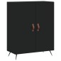 vidaXL Credenza Nera 69,5x34x180 cm in Legno Multistrato vidaXL Credenza Nera 69,5x34x180 cm in Legno Multistrato