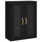 vidaXL Credenza Nera 69,5x34x180 cm in Legno Multistrato