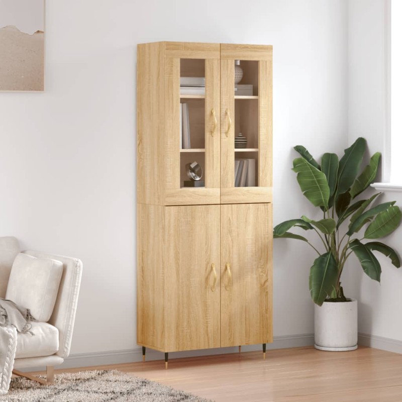 vidaXL Credenza Rovere Sonoma 69,5x34x180 cm in Legno Multistrato vidaXL Credenza Rovere Sonoma 69,5x34x180 cm in Legno Multistrato
