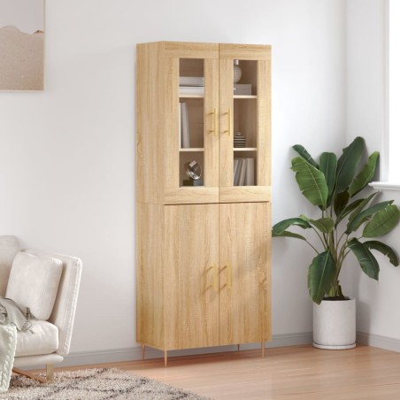 vidaXL Credenza Rovere Sonoma 69,5x34x180 cm in Legno Multistrato