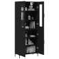 vidaXL Credenza Nera 69,5x34x180 cm in Legno Multistrato vidaXL Credenza Nera 69,5x34x180 cm in Legno Multistrato