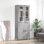 vidaXL Credenza Grigio Cemento 69,5x34x180 cm in Legno Multistrato vidaXL Credenza Grigio Cemento 69,5x34x180 cm in Legno Multistrato