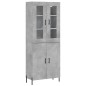 vidaXL Credenza Grigio Cemento 69,5x34x180 cm in Legno Multistrato vidaXL Credenza Grigio Cemento 69,5x34x180 cm in Legno Multistrato