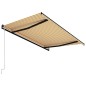 Tenda da Sole Retrattile Automatica 400x300 cm Gialla e Bianca Tenda da Sole Retrattile Automatica 400x300 cm Gialla e Bianca