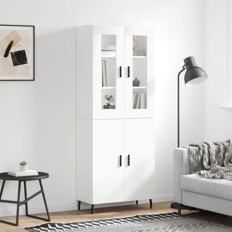 vidaXL Credenza Bianca 69,5x34x180 cm in Legno Multistrato vidaXL Credenza Bianca 69,5x34x180 cm in Legno Multistrato