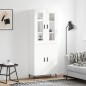 vidaXL Credenza Bianca 69,5x34x180 cm in Legno Multistrato vidaXL Credenza Bianca 69,5x34x180 cm in Legno Multistrato