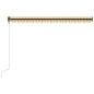 Tenda da Sole Retrattile Automatica 400x300 cm Gialla e Bianca Tenda da Sole Retrattile Automatica 400x300 cm Gialla e Bianca