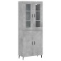 vidaXL Credenza Grigio Cemento 69,5x34x180 cm in Legno Multistrato vidaXL Credenza Grigio Cemento 69,5x34x180 cm in Legno Multistrato