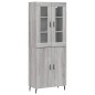 vidaXL Credenza Grigio Sonoma 69,5x34x180 cm in Legno Multistrato vidaXL Credenza Grigio Sonoma 69,5x34x180 cm in Legno Multistrato