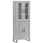 vidaXL Credenza Grigio Sonoma 69,5x34x180 cm in Legno Multistrato vidaXL Credenza Grigio Sonoma 69,5x34x180 cm in Legno Multistrato