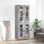 vidaXL Credenza Grigio Cemento 69,5x34x180 cm in Legno Multistrato vidaXL Credenza Grigio Cemento 69,5x34x180 cm in Legno Multistrato