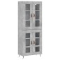 vidaXL Credenza Grigio Cemento 69,5x34x180 cm in Legno Multistrato vidaXL Credenza Grigio Cemento 69,5x34x180 cm in Legno Multistrato