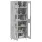 vidaXL Credenza Grigio Cemento 69,5x34x180 cm in Legno Multistrato vidaXL Credenza Grigio Cemento 69,5x34x180 cm in Legno Multistrato