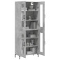 vidaXL Credenza Grigio Cemento 69,5x34x180 cm in Legno Multistrato vidaXL Credenza Grigio Cemento 69,5x34x180 cm in Legno Multistrato