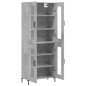 vidaXL Credenza Grigio Cemento 69,5x34x180 cm in Legno Multistrato vidaXL Credenza Grigio Cemento 69,5x34x180 cm in Legno Multistrato