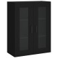 vidaXL Credenza Nera 69,5x34x180 cm in Legno Multistrato vidaXL Credenza Nera 69,5x34x180 cm in Legno Multistrato