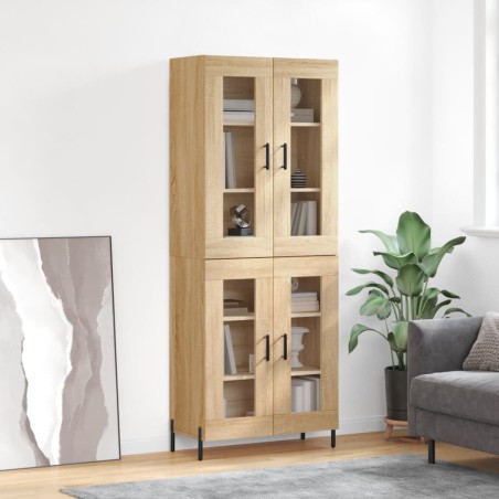 vidaXL Credenza Rovere Sonoma 69,5x34x180 cm in Legno Multistrato