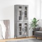 vidaXL Credenza Grigio Cemento 69,5x34x180 cm in Legno Multistrato vidaXL Credenza Grigio Cemento 69,5x34x180 cm in Legno Multistrato