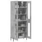 vidaXL Credenza Grigio Cemento 69,5x34x180 cm in Legno Multistrato vidaXL Credenza Grigio Cemento 69,5x34x180 cm in Legno Multistrato