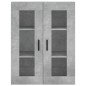 vidaXL Credenza Grigio Cemento 69,5x34x180 cm in Legno Multistrato vidaXL Credenza Grigio Cemento 69,5x34x180 cm in Legno Multistrato