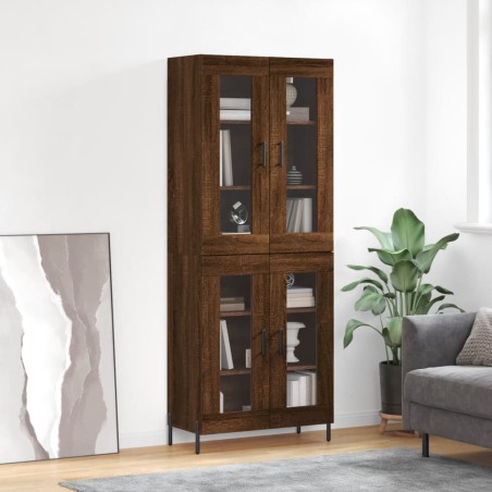 vidaXL Credenza Rovere Marrone 69,5x34x180 cm in Legno Multistrato