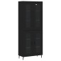 vidaXL Credenza Nera 69,5x34x180 cm in Legno Multistrato vidaXL Credenza Nera 69,5x34x180 cm in Legno Multistrato