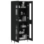 vidaXL Credenza Nera 69,5x34x180 cm in Legno Multistrato vidaXL Credenza Nera 69,5x34x180 cm in Legno Multistrato