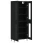vidaXL Credenza Nera 69,5x34x180 cm in Legno Multistrato vidaXL Credenza Nera 69,5x34x180 cm in Legno Multistrato