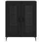 vidaXL Credenza Nera 69,5x34x180 cm in Legno Multistrato vidaXL Credenza Nera 69,5x34x180 cm in Legno Multistrato
