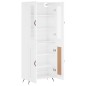 vidaXL Credenza Bianco Lucido 69,5x34x180 cm in Legno Multistrato