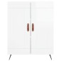 vidaXL Credenza Bianco Lucido 69,5x34x180 cm in Legno Multistrato