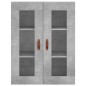 vidaXL Credenza Grigio Cemento 69,5x34x180 cm in Legno Multistrato vidaXL Credenza Grigio Cemento 69,5x34x180 cm in Legno Multistrato