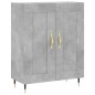 vidaXL Credenza Grigio Cemento 69,5x34x180 cm in Legno Multistrato vidaXL Credenza Grigio Cemento 69,5x34x180 cm in Legno Multistrato