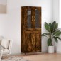 vidaXL Credenza Rovere Fumo 69,5x34x180 cm in Legno Multistrato vidaXL Credenza Rovere Fumo 69,5x34x180 cm in Legno Multistrato