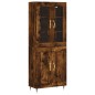 vidaXL Credenza Rovere Fumo 69,5x34x180 cm in Legno Multistrato vidaXL Credenza Rovere Fumo 69,5x34x180 cm in Legno Multistrato
