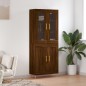 vidaXL Credenza Rovere Marrone 69,5x34x180 cm in Legno Multistrato vidaXL Credenza Rovere Marrone 69,5x34x180 cm in Legno Multistrato