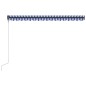 Tenda da Sole Retrattile Automatica 400x300 cm Blu e Bianca Tenda da Sole Retrattile Automatica 400x300 cm Blu e Bianca