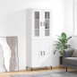 vidaXL Credenza Bianco Lucido 69,5x34x180 cm in Legno Multistrato vidaXL Credenza Bianco Lucido 69,5x34x180 cm in Legno Multistrato