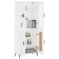 vidaXL Credenza Bianco Lucido 69,5x34x180 cm in Legno Multistrato vidaXL Credenza Bianco Lucido 69,5x34x180 cm in Legno Multistrato